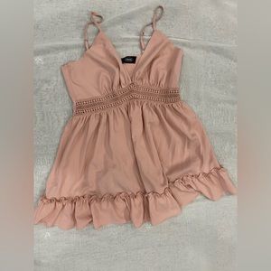 Pink dress with frills